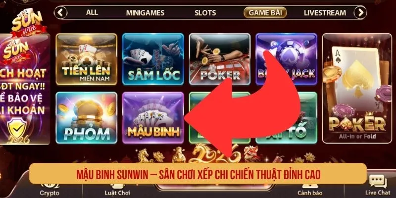 Mậu Binh Sunwin - Luật Chơi, Cách Xếp Chi Và Lưu Ý Mậu binh SUNWIN